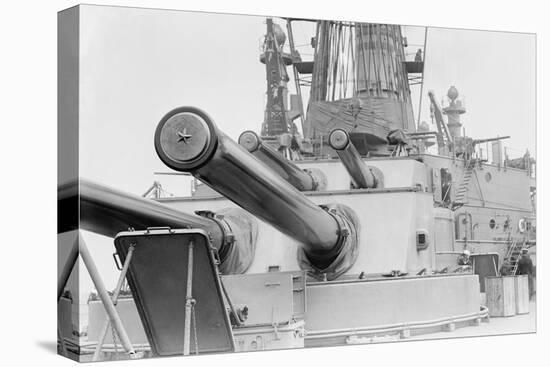 Naval Guns on the Battleship Michigan-null-Stretched Canvas