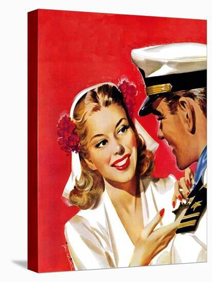 "Naval Officer & Woman," August 8, 1942-Jon Whitcomb-Premier Image Canvas