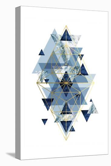 Navy Gold   Geometric-Urban Epiphany-Stretched Canvas