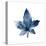 Navy Leaf Print 1-Kimberly Allen-Stretched Canvas