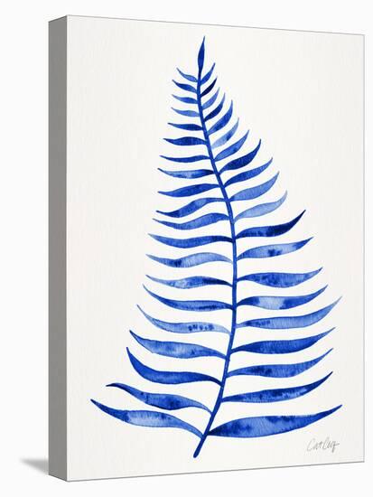 Navy Palm Leaf-Cat Coquillette-Premier Image Canvas