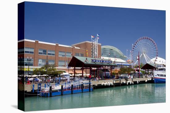 Navy Pier Along the Shores of Lake Michigan, Chicago, Illinois-Cindy Miller Hopkins-Premier Image Canvas