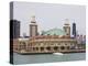 Navy Pier from Lake Michigan, Chicago, Illinois, United States of America, North America-Amanda Hall-Premier Image Canvas