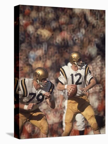 Navy QB Roger Staubach in Action Against University of Texas at the Cotton Bowl-George Silk-Premier Image Canvas