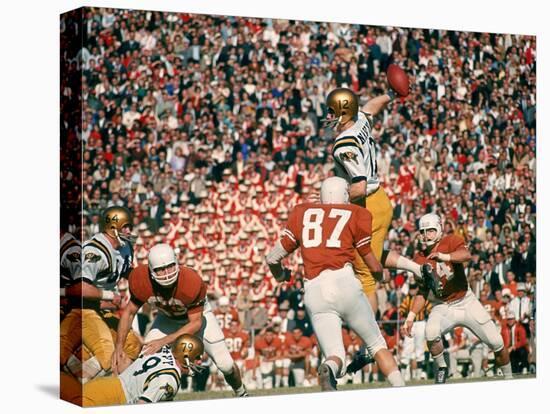 Navy QB Roger Staubach in Action Against University of Texas at the Cotton Bowl-George Silk-Premier Image Canvas