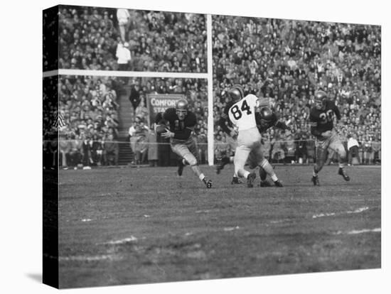 Navy Quaterback, George Welsh, Running, Grim-Faced, During Army-Navy Game-John Dominis-Premier Image Canvas