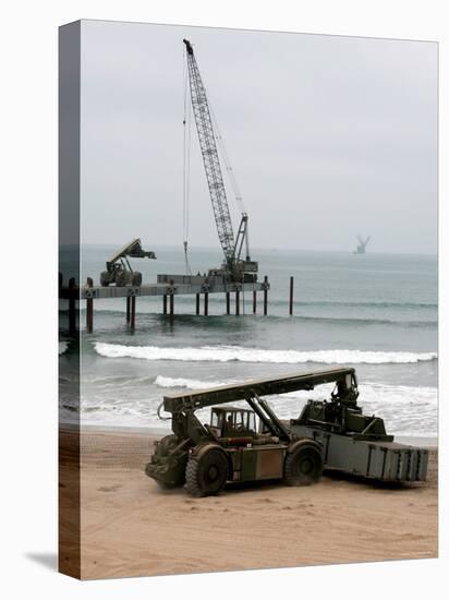 Navy Seabees Dismantling an Elevated Causeway Modular-Stocktrek Images-Premier Image Canvas