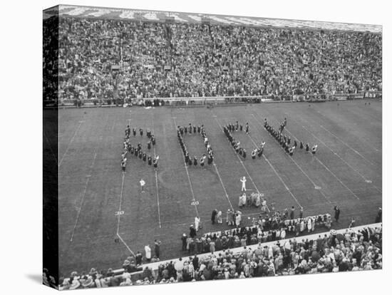 Navy vs. Notre Dame Football Game Half Time Tribute to its Legendary Coach, the Late Knute Rockne-Frank Scherschel-Premier Image Canvas