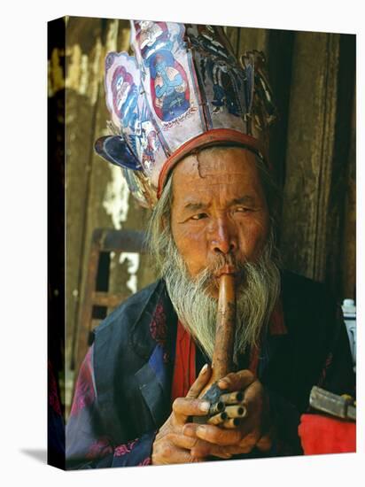 Naxi Dongba, or Wise Man or Shaman, Traditionally Acted as a Mediator with Spirit World-Amar Grover-Premier Image Canvas