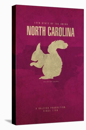 NC State Minimalist Posters-Red Atlas Designs-Premier Image Canvas