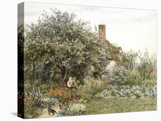 Near Hambledon (Watercolour Heightened with Bodycolour and Scratching Out)-Helen Allingham-Premier Image Canvas