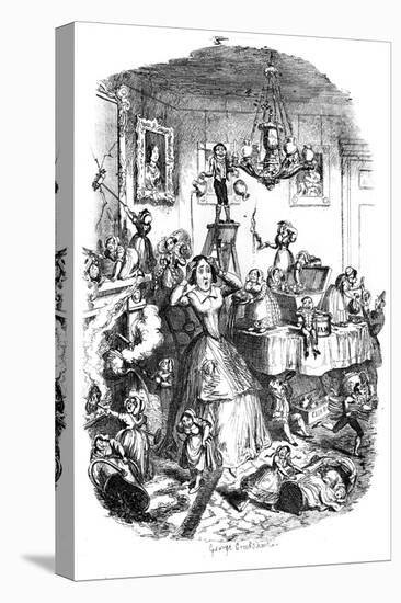 Nearly 'Worried to Death' by the 'Greatest Plague of Life, C1840S-George Cruikshank-Premier Image Canvas