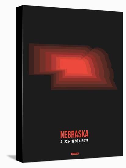 Nebraska Radiant Map 6-NaxArt-Stretched Canvas