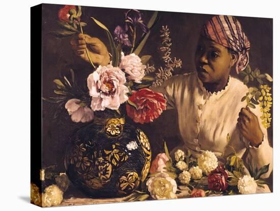 Negress with Peonies, 1870-Frederic Bazille-Premier Image Canvas