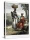 Negro Women of Rio-Janeiro, from 'Picturesque Voyage to Brazil', Published, 1835-Johann Moritz Rugendas-Premier Image Canvas