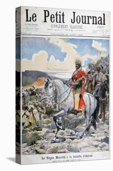 Negus of Ethiopia, Menelik II, at the Battle of Adoua, 1898-F Meaulle-Premier Image Canvas