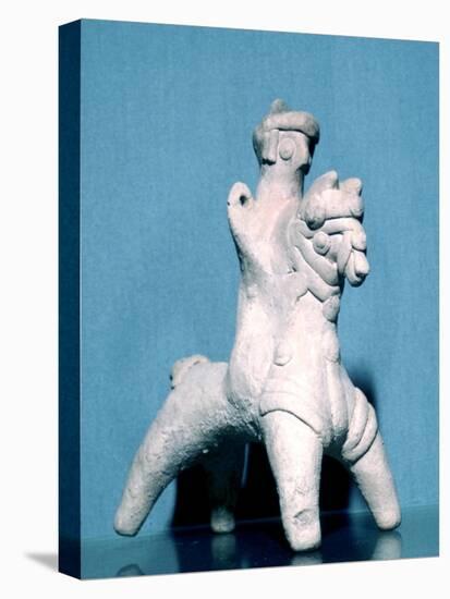 Neo-Hittite terracotta figurine of a horseman, Carcemish, 8th century BC. Artist: Unknown-Unknown-Premier Image Canvas