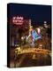 Neon Casino Signs Lit Up at Dusk, El Cortez, Fremont Street, the Strip, Las Vegas, Nevada, USA-null-Premier Image Canvas