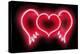 Neon Heart Wings RB-Hailey Carr-Stretched Canvas