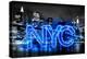 Neon New York City BB-Hailey Carr-Stretched Canvas