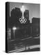 Neon Olympic Symbol in Melbourne-John Dominis-Premier Image Canvas