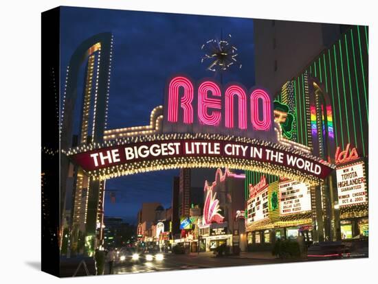 Neon Reno Sign on North Virginia Street, Nevada, USA-Walter Bibikow-Premier Image Canvas