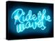 Neon Ride The Waves AB-Hailey Carr-Stretched Canvas