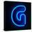 Neon Sign Letter G-badboo-Stretched Canvas