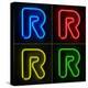 Neon Sign Letter R-badboo-Stretched Canvas