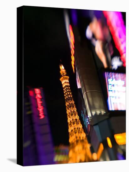 Neon Sign, The Paris Casino, Las Vegas, Nevada, USA-Walter Bibikow-Premier Image Canvas