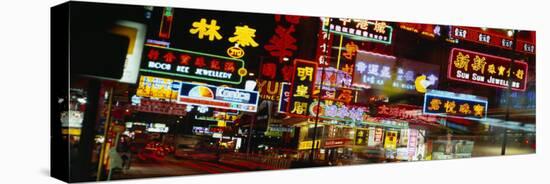 Neon Signs at Night, Nathan Road, Hong Kong, China-null-Premier Image Canvas
