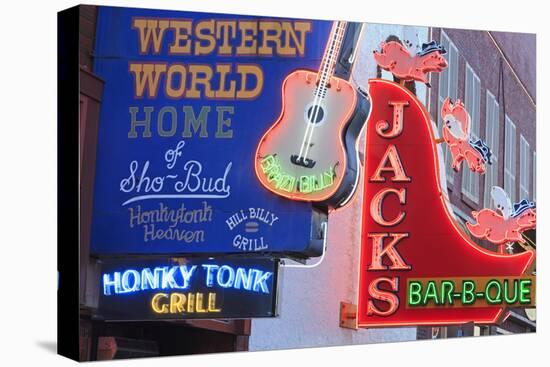 Neon Signs on Broadway Street, Nashville, Tennessee, United States of America, North America-Richard Cummins-Premier Image Canvas