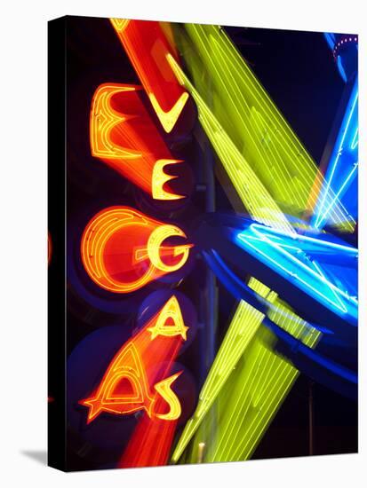 Neon Vegas Sign at Night, Downtown, Freemont East Area, Las Vegas, Nevada, USA, North America-Gavin Hellier-Premier Image Canvas