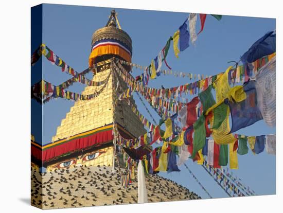 Nepal; Kathmandu, Boudinath Stupa-Mark Hannaford-Premier Image Canvas