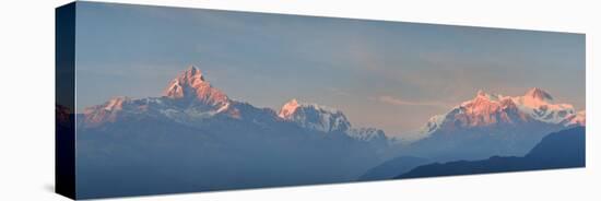 Nepal, Pokhara, Sarangkot, Panoramic View of Annapurna Himalaya Mountain Range-Michele Falzone-Premier Image Canvas