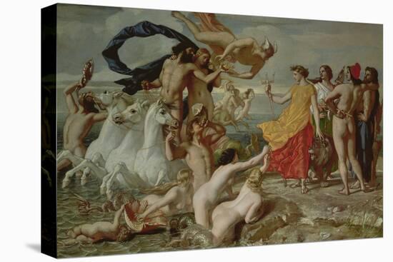 Neptune Resigning to Britannia the Empire of the Sea, 1847 (Oil on Paper on Board)-William Dyce-Premier Image Canvas