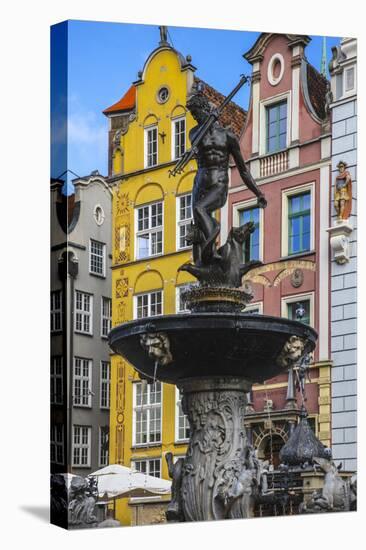 Neptune's Fountain, built in the early 17th century, is a mannerist-rococo masterpiece in Gdansk-Mallorie Ostrowitz-Premier Image Canvas