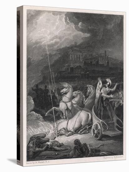 Nestor and Tydides with Their Chariot and Horses and Some Thunderbolts-R. Westall-Stretched Canvas