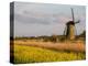 Netherland, Kinderdijk. Windmills along the canal.-Julie Eggers-Premier Image Canvas