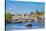 Netherlands, North Holland, Haarlem. A boat in front of the Gravestenenbrug drawbridge on the Spaar-Jason Langley-Premier Image Canvas