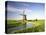 Netherlands, Polder Landscape, Alkmaar, Canal, Windmill-Thonig-Premier Image Canvas