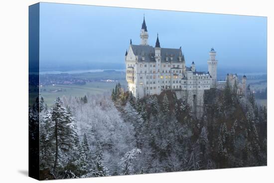 Neuschwanstein Castle in Winter, Fussen, Bavaria, Germany, Europe-Miles Ertman-Premier Image Canvas