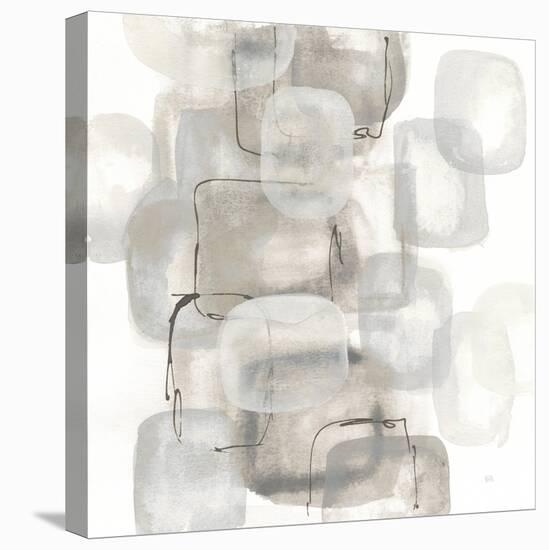 Neutral Stacking I White-Chris Paschke-Stretched Canvas