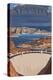 Nevada - Lake and Dam-Lantern Press-Stretched Canvas