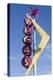 Nevada, Las Vegas, Fremont Street. Oscar’S Neon Martini Glass and Vegas Neon Signs-Michael DeFreitas-Premier Image Canvas