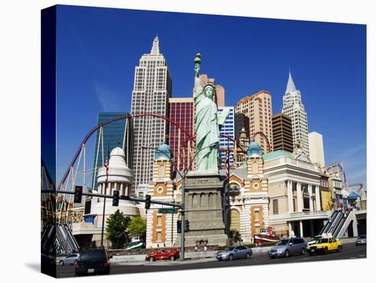 Nevada, Las Vegas, Statue of Liberty and New York New York City Skyline Reproduction, USA-Christian Kober-Premier Image Canvas