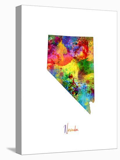 Nevada Map-Michael Tompsett-Stretched Canvas