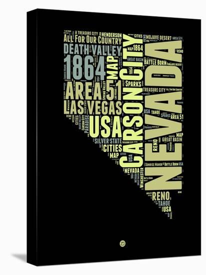 Nevada Word Cloud 1-NaxArt-Stretched Canvas