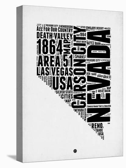 Nevada Word Cloud 2-NaxArt-Stretched Canvas