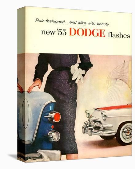 New '55 Dodge Flashes-null-Stretched Canvas